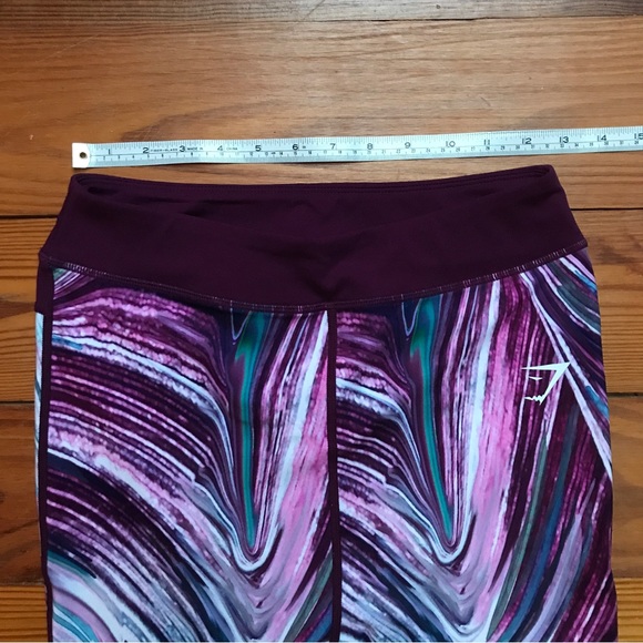 Gymshark Strada Earth Purple Teal Marbled 7/8 Leggings, NWT, L - Picture 6 of 15